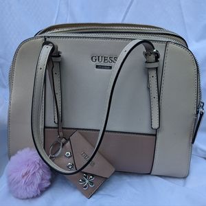 Guess Beige Bag with Mini Coin Purse and Puff